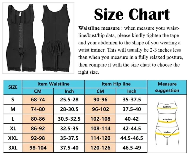 High Compression Body Shapewear Women Fajas Colombianas Corrective Girdle Tummy Control Post Liposuction BBL Slimming Waist Belt