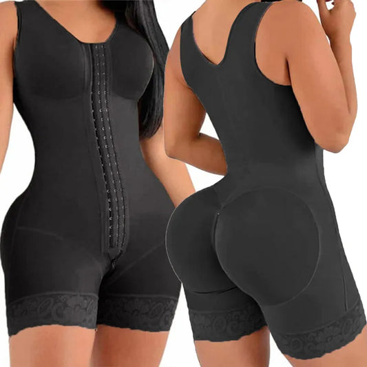 Fajas Colombianas Post Surgery Shapewear High Compression Slimming Belt Women Flat Stomach Butt Lifter Body Shaper Zipper Crotch