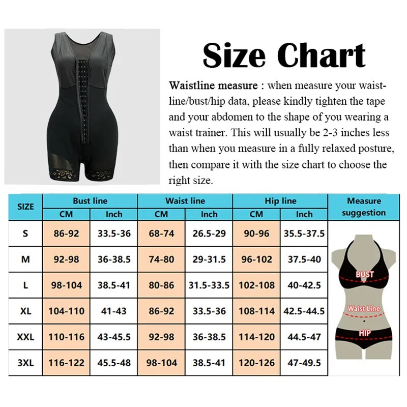 Fajas Colombianas Post Surgery Shapewear High Compression Slimming Belt Women Flat Stomach Butt Lifter Body Shaper Zipper Crotch